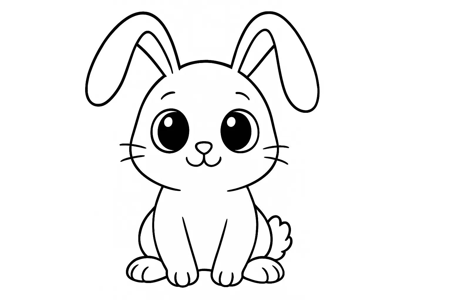 Bunny Coloring Page – PDF for Little Artists