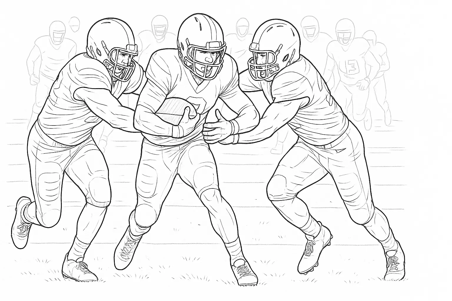 American Football Coloring Page – Free Printable