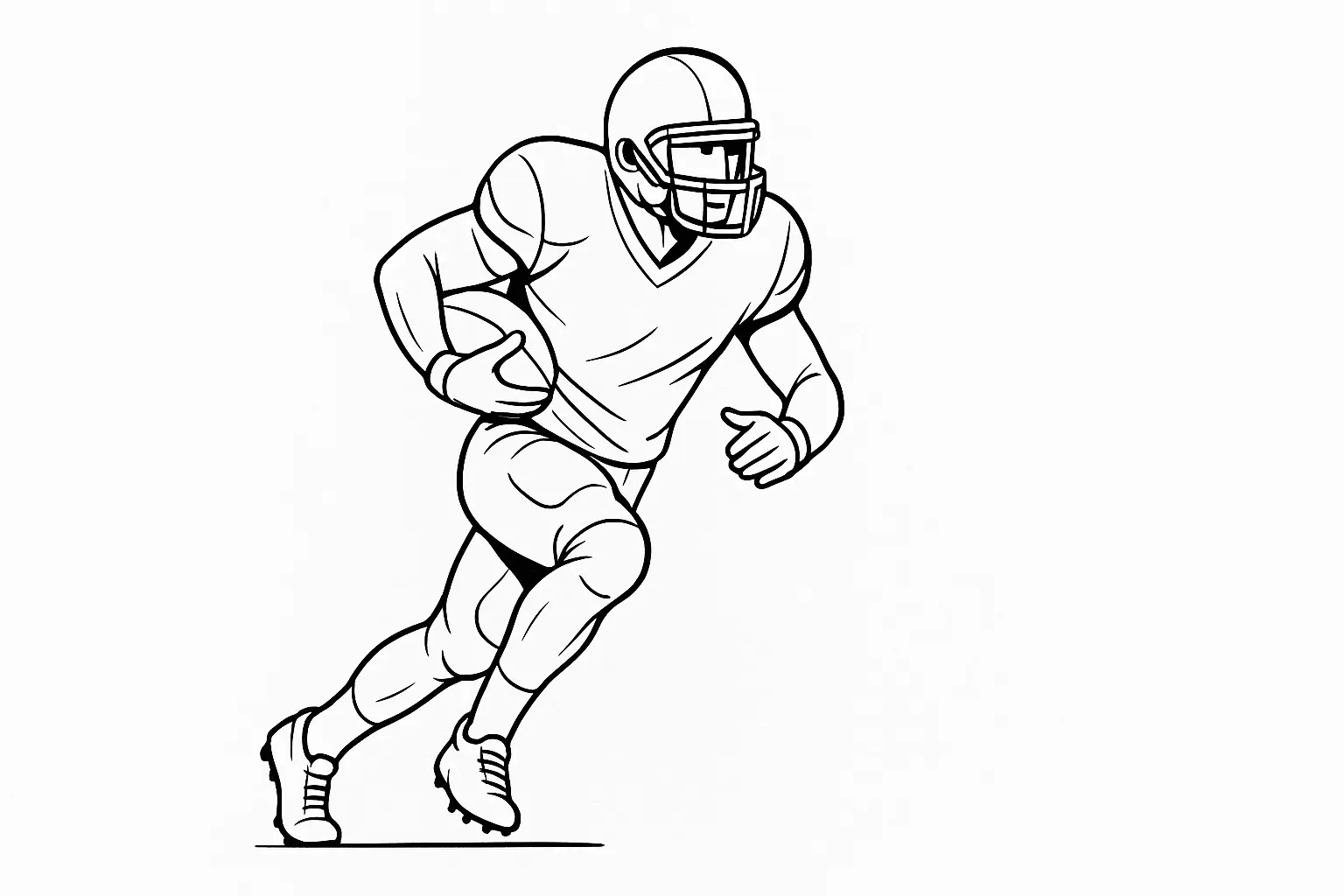 American Football Player Coloring Page – Free PDF to Print