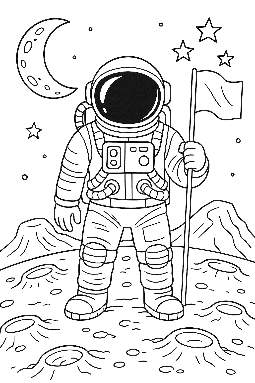 Astronaut in Space to Print