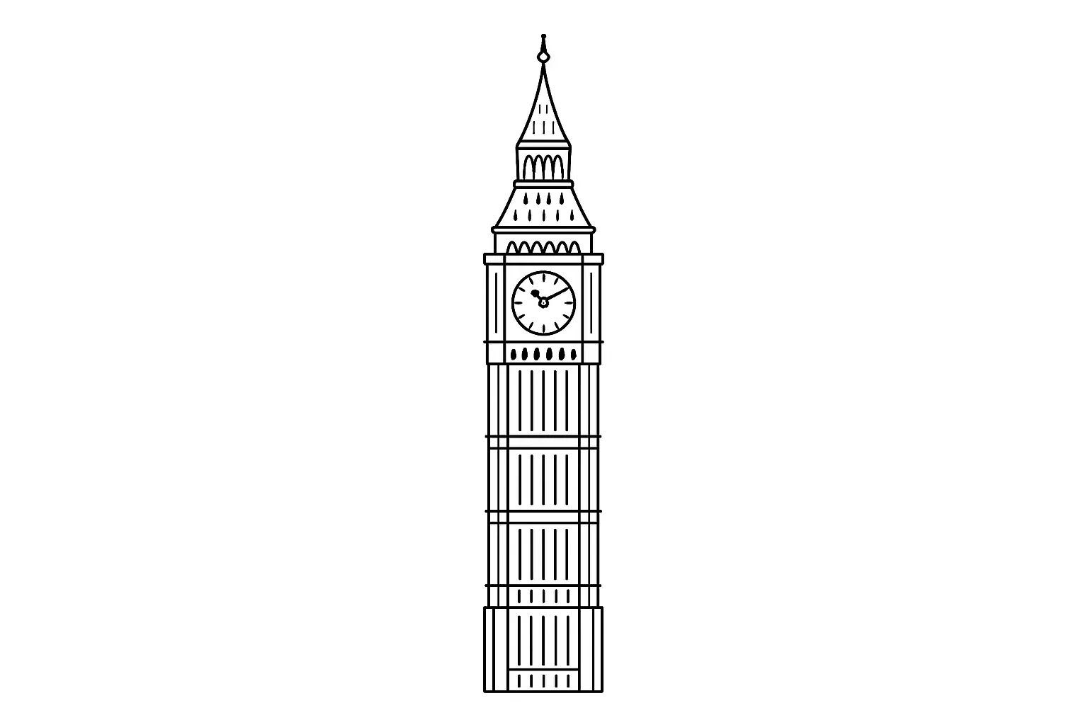 Big Ben Coloring Page – Free PDF to Download