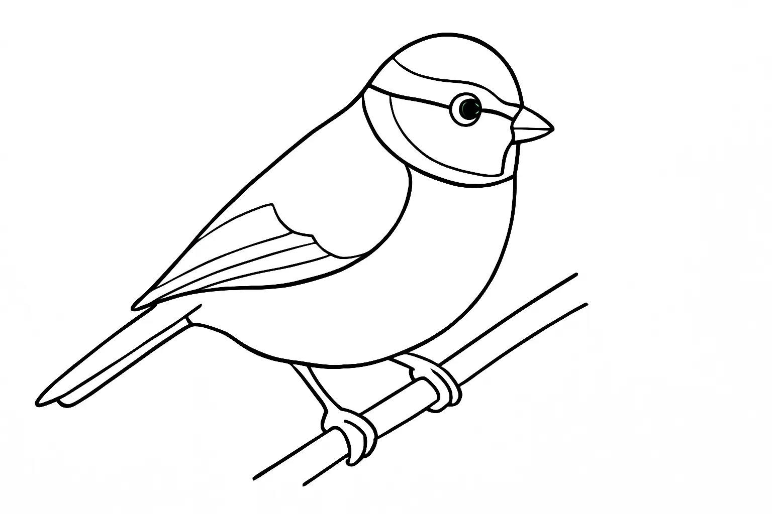 Blue Tit Coloring Page – Free Printable