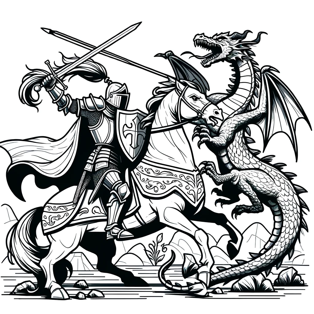 Brave Knight Fights Dragon - Experience Adventure