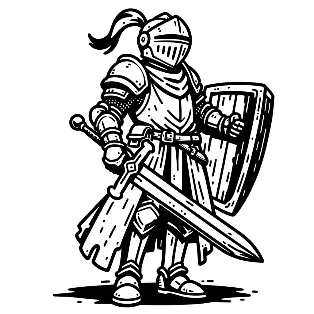 Brave Knight with Sword and Shield - Adventure Awaits
