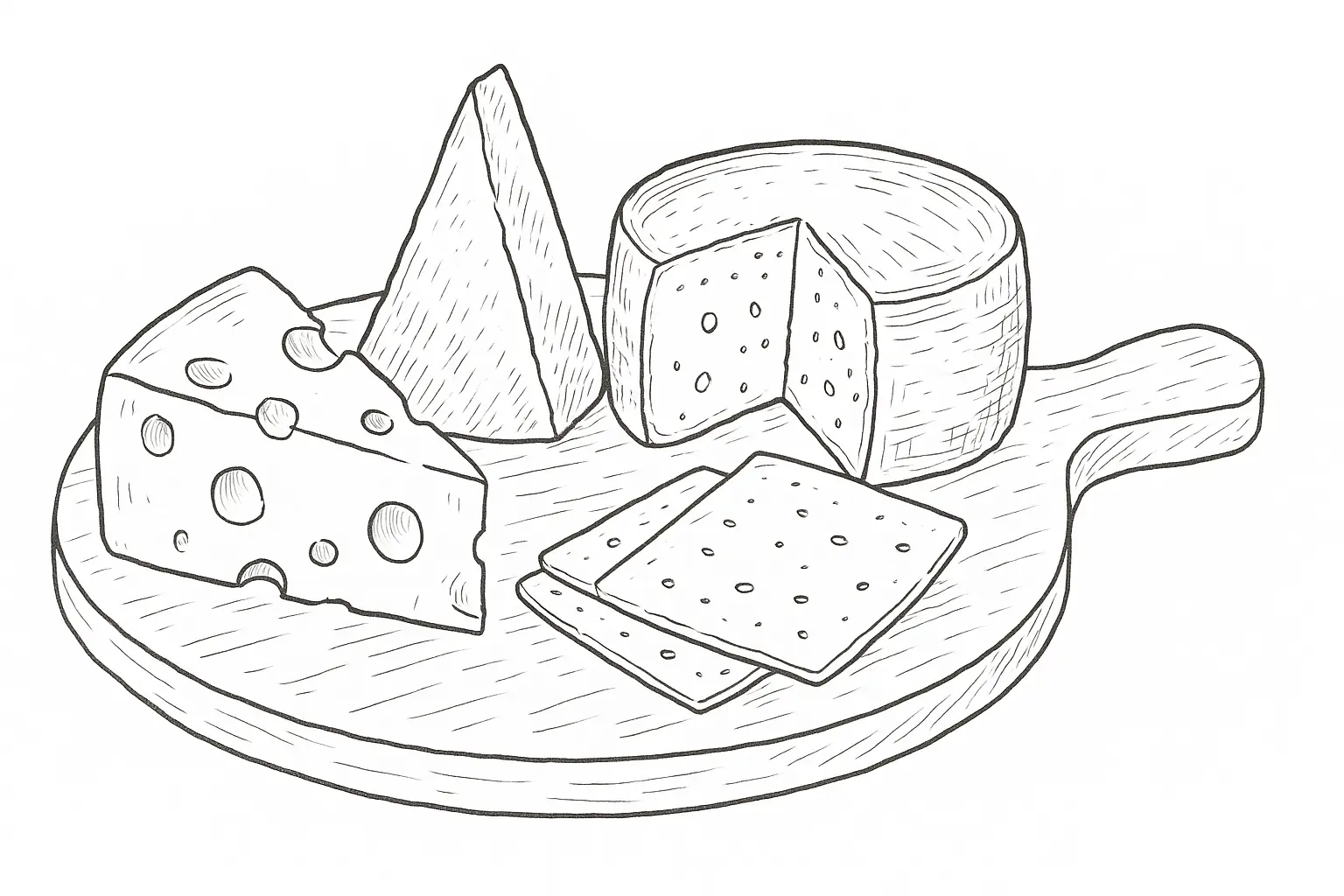 Cheese Coloring Page – Free Printable Template