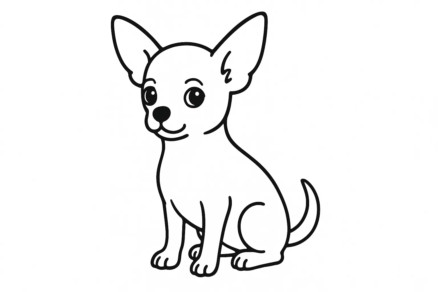 Chihuahua Coloring Page for Kids – Free PDF to Print