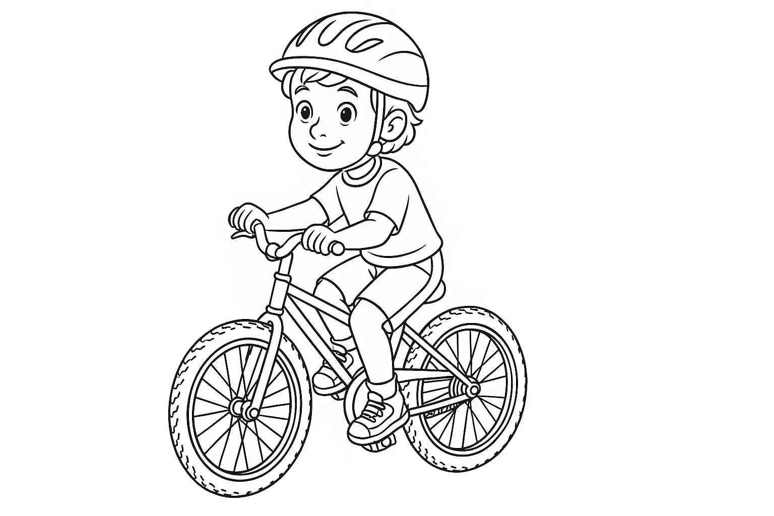 Child Riding Bicycle Outdoors