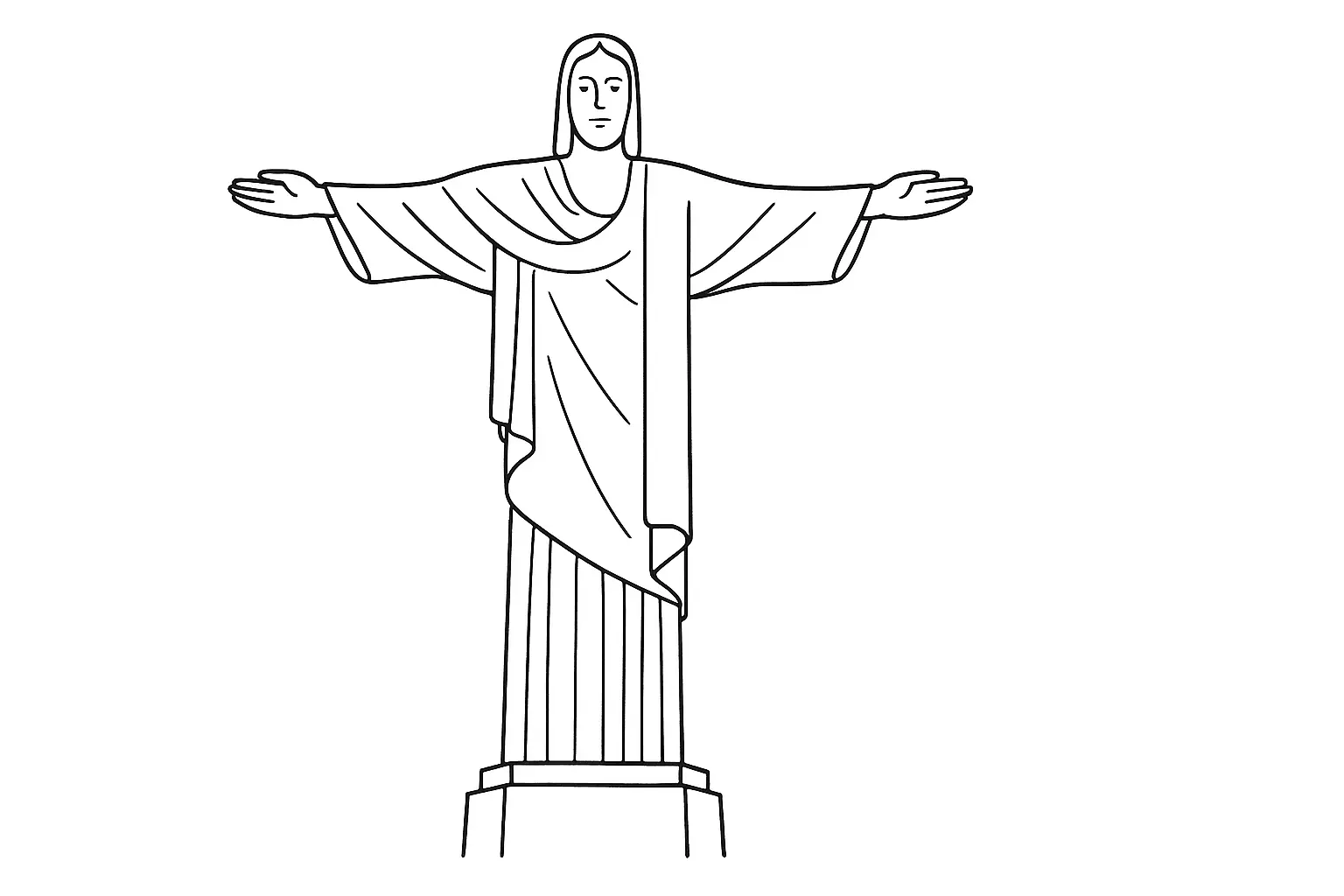 Christ the Redeemer Coloring Page – Free Download for Kids