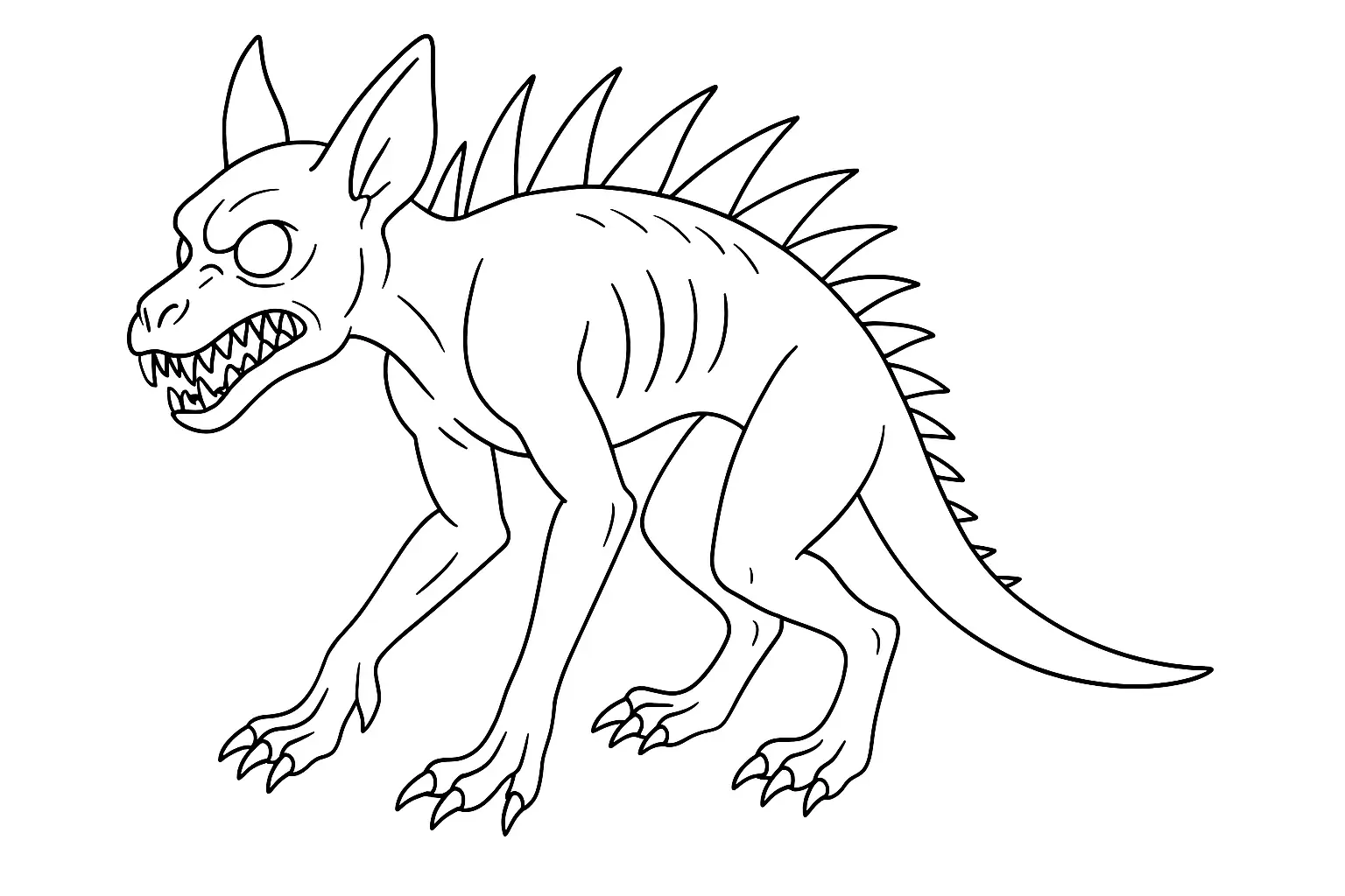 Chupacabra Coloring Page – Free A4 Printable PDF