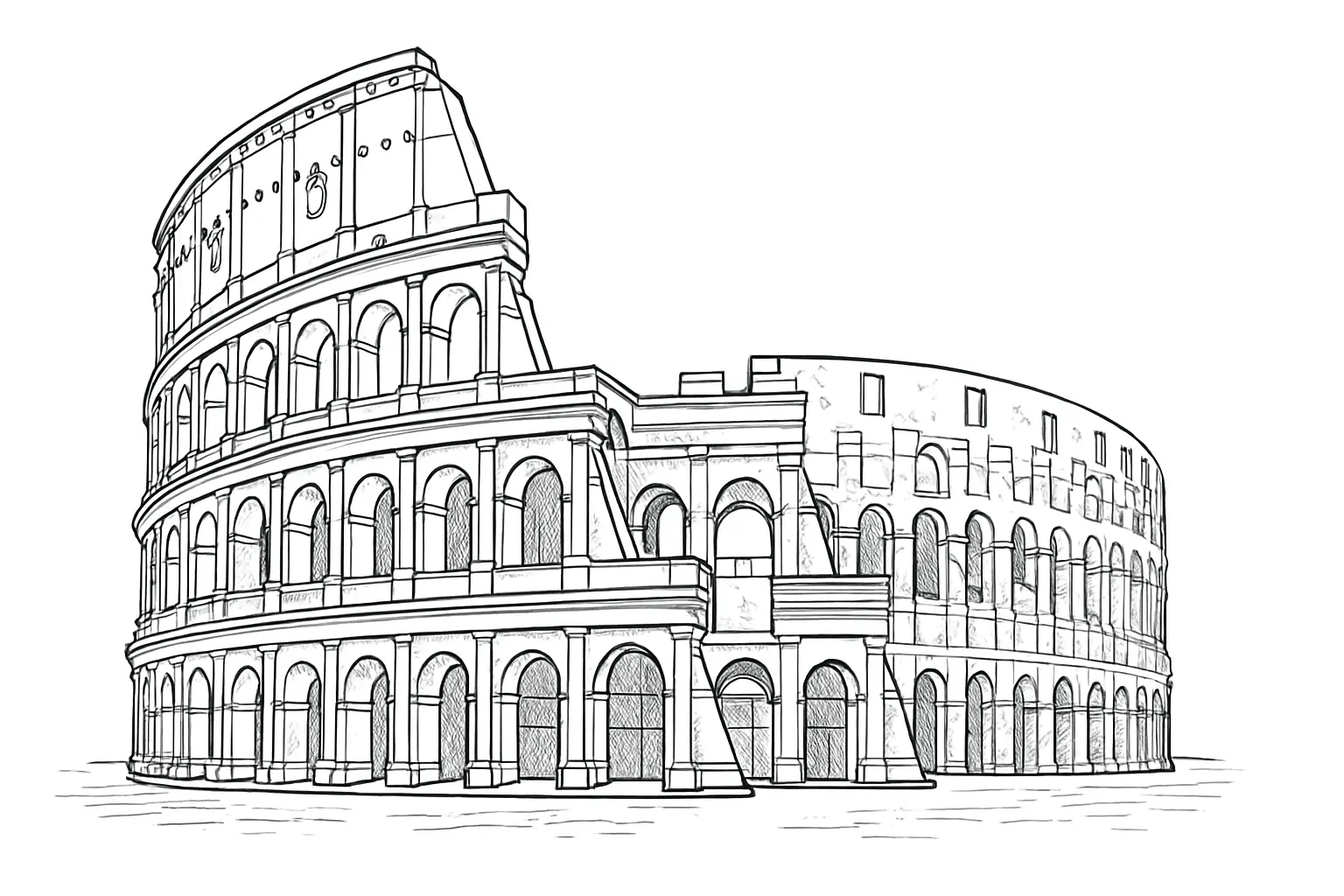 Colosseum Coloring Page Free