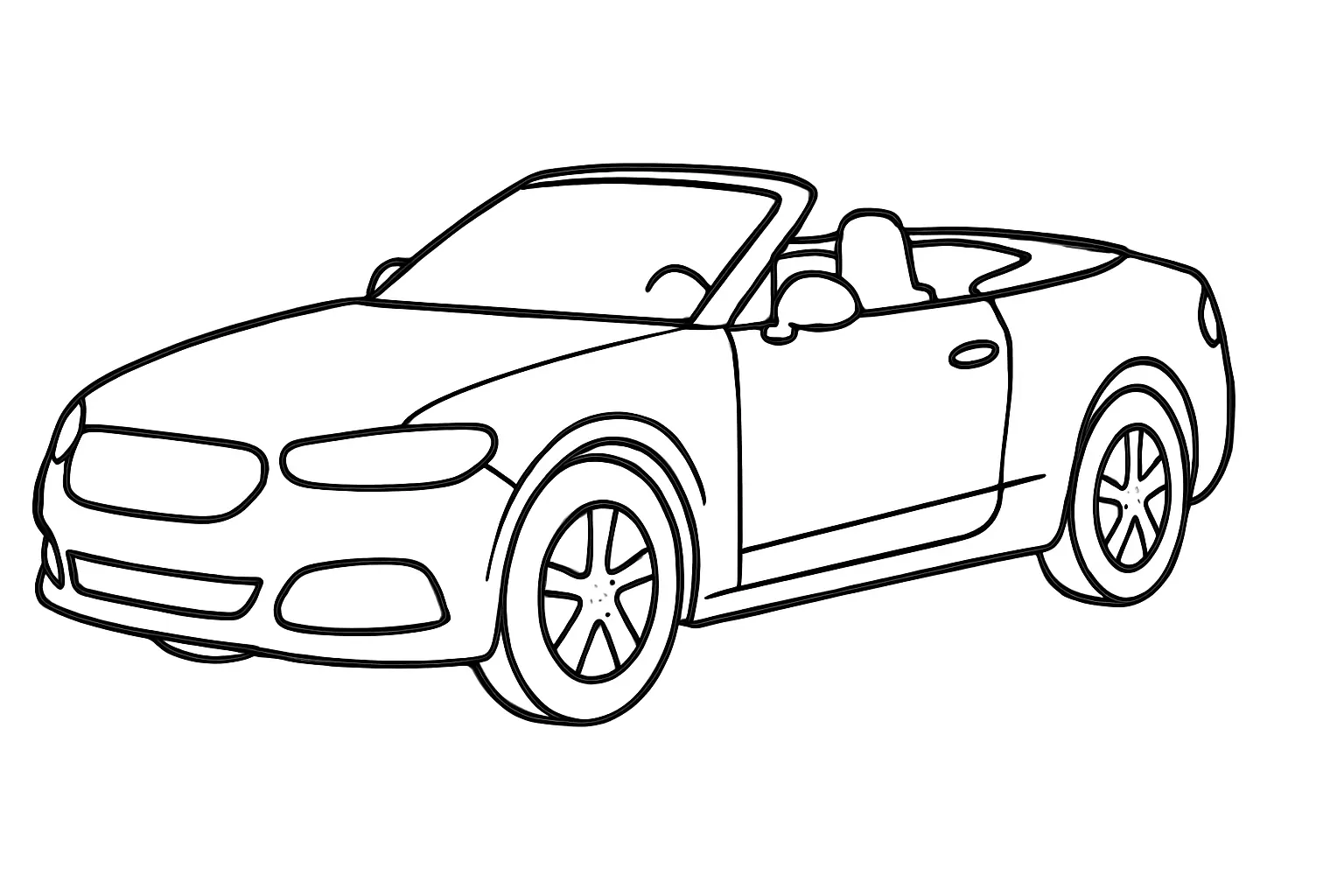 Convertible Coloring Page – Free for Kids (A4 PDF)