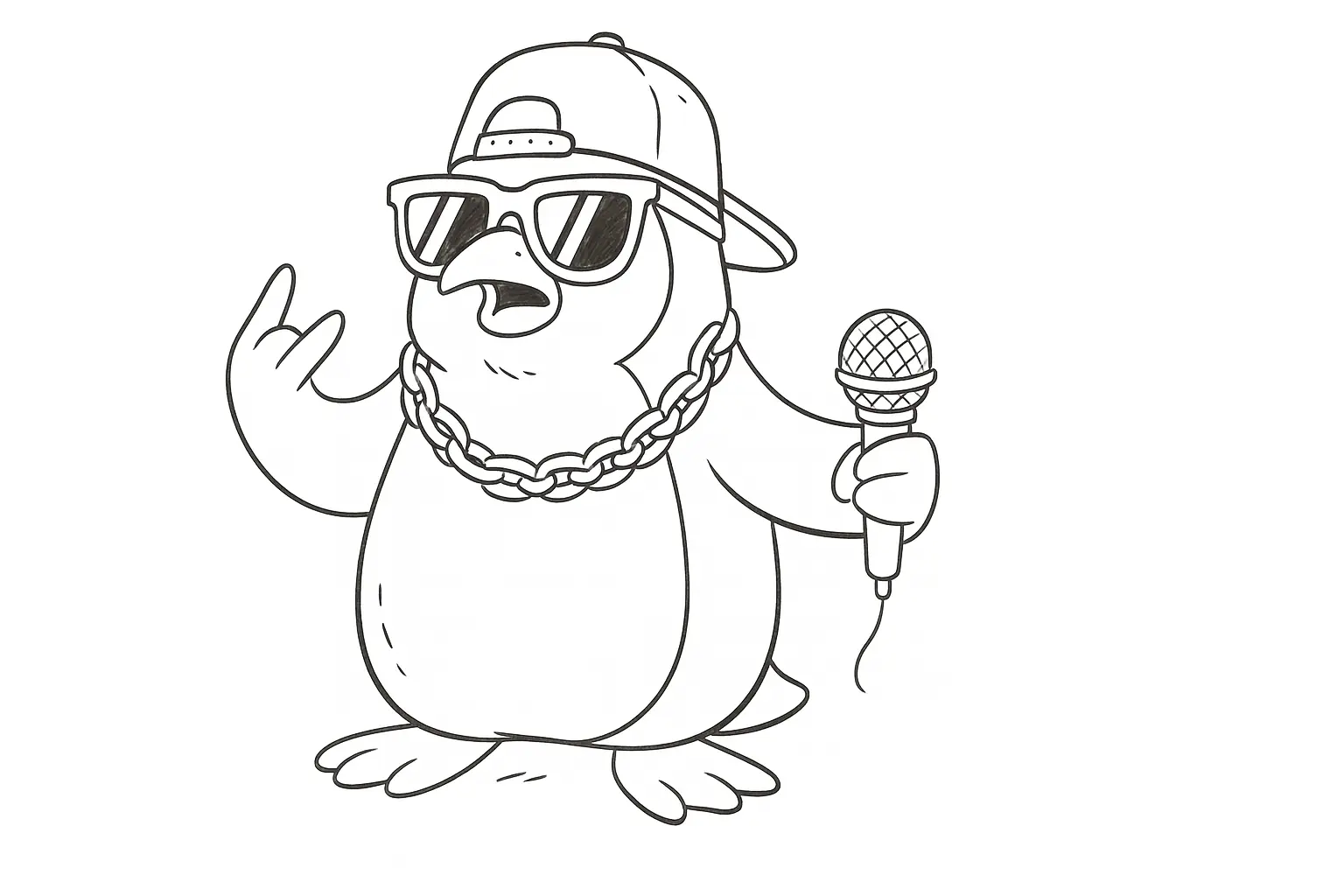 Cool Penguin Drops Bars – Animal Coloring Page
