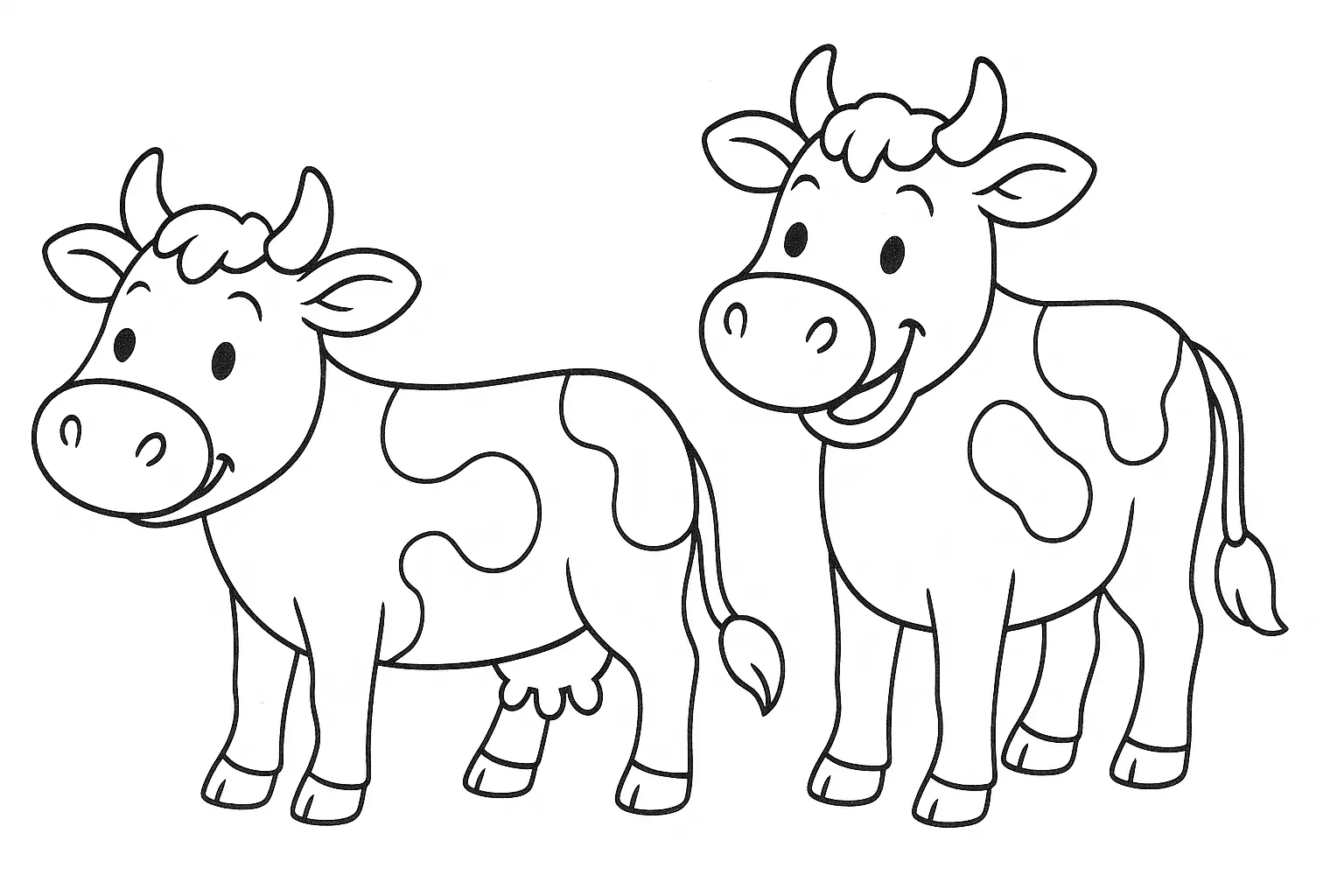 Cow Coloring Page – Free Printable