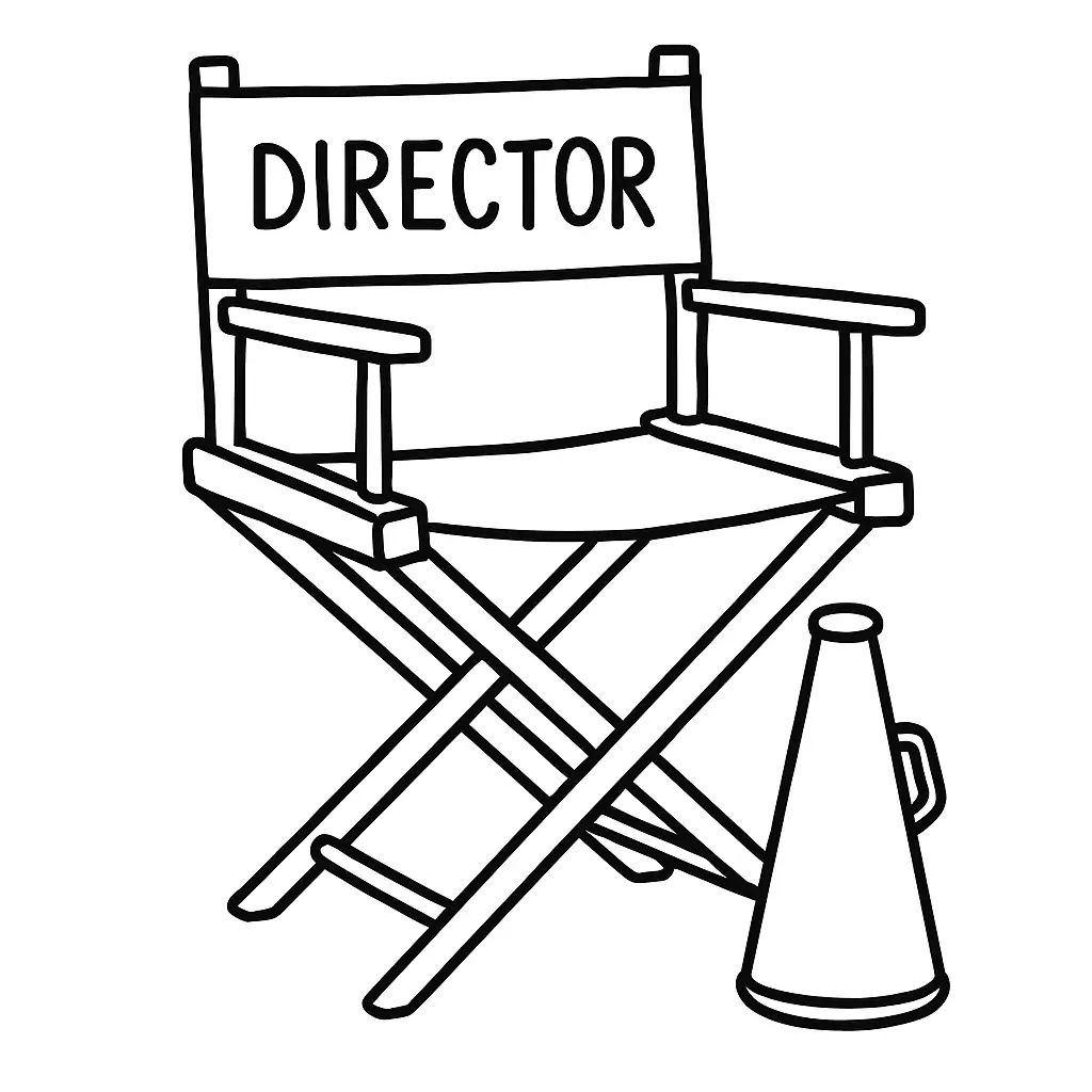 Director’s Chair with Megaphone to Print