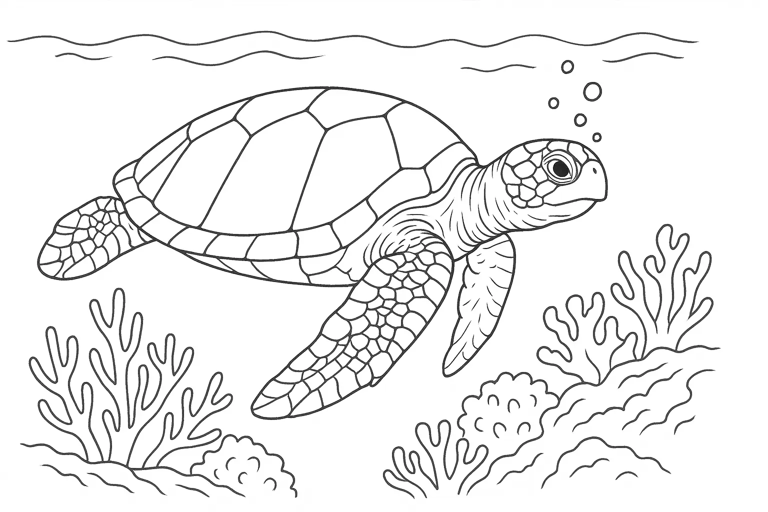 Discover a Free Sea Turtle Coloring Page for Kids