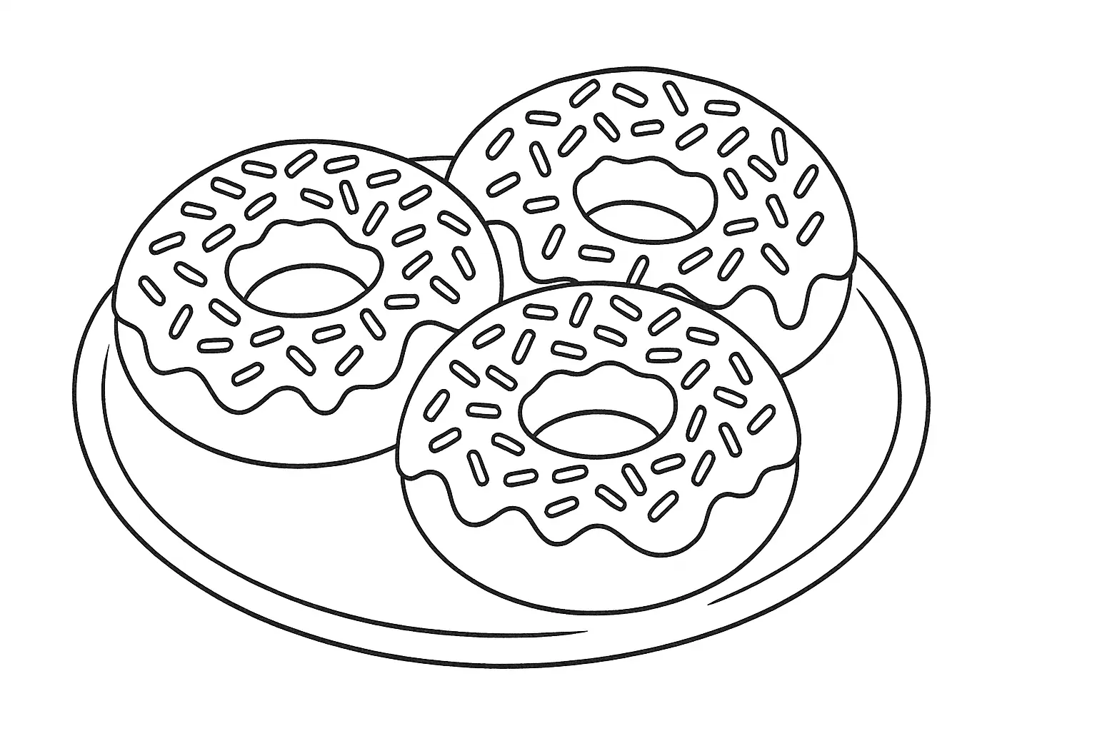 Donuts Coloring Page – Sweet Printable Template