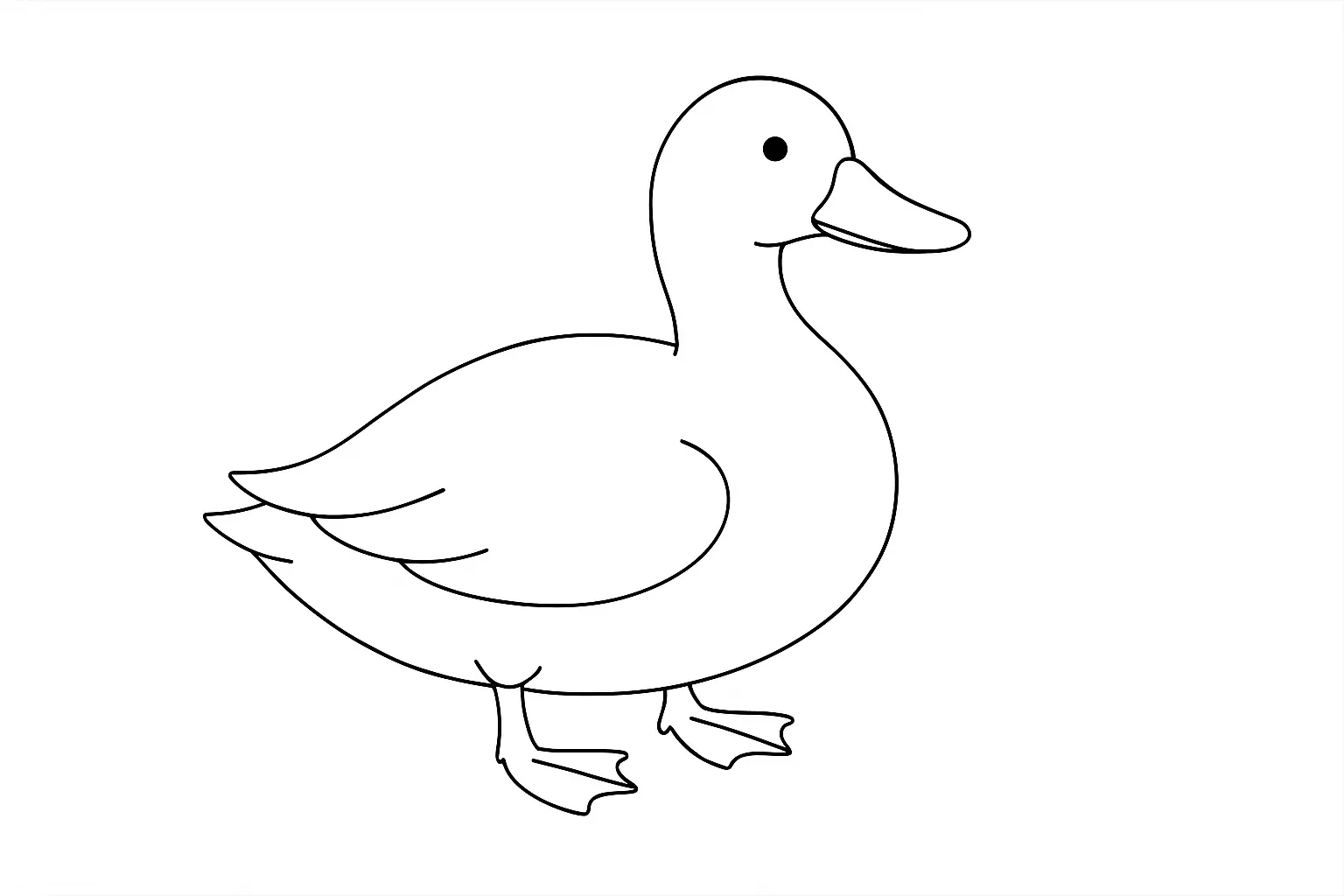 Duck for Children to Print