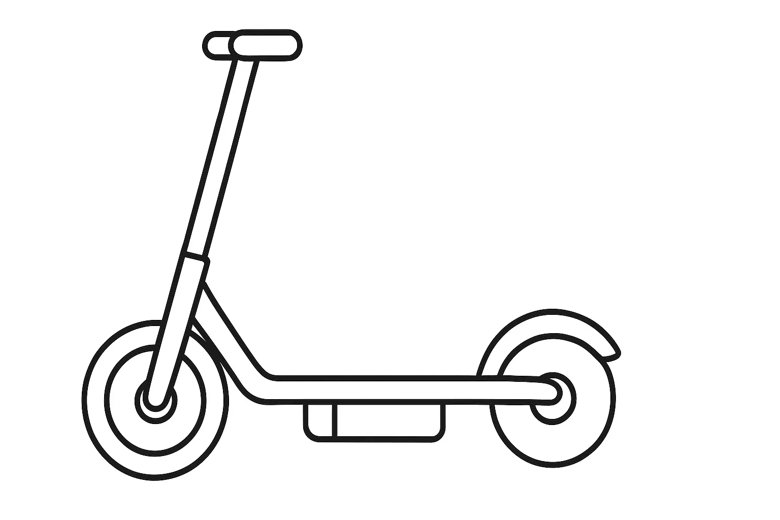 Electric Scooter Coloring Page – Free Printable Template