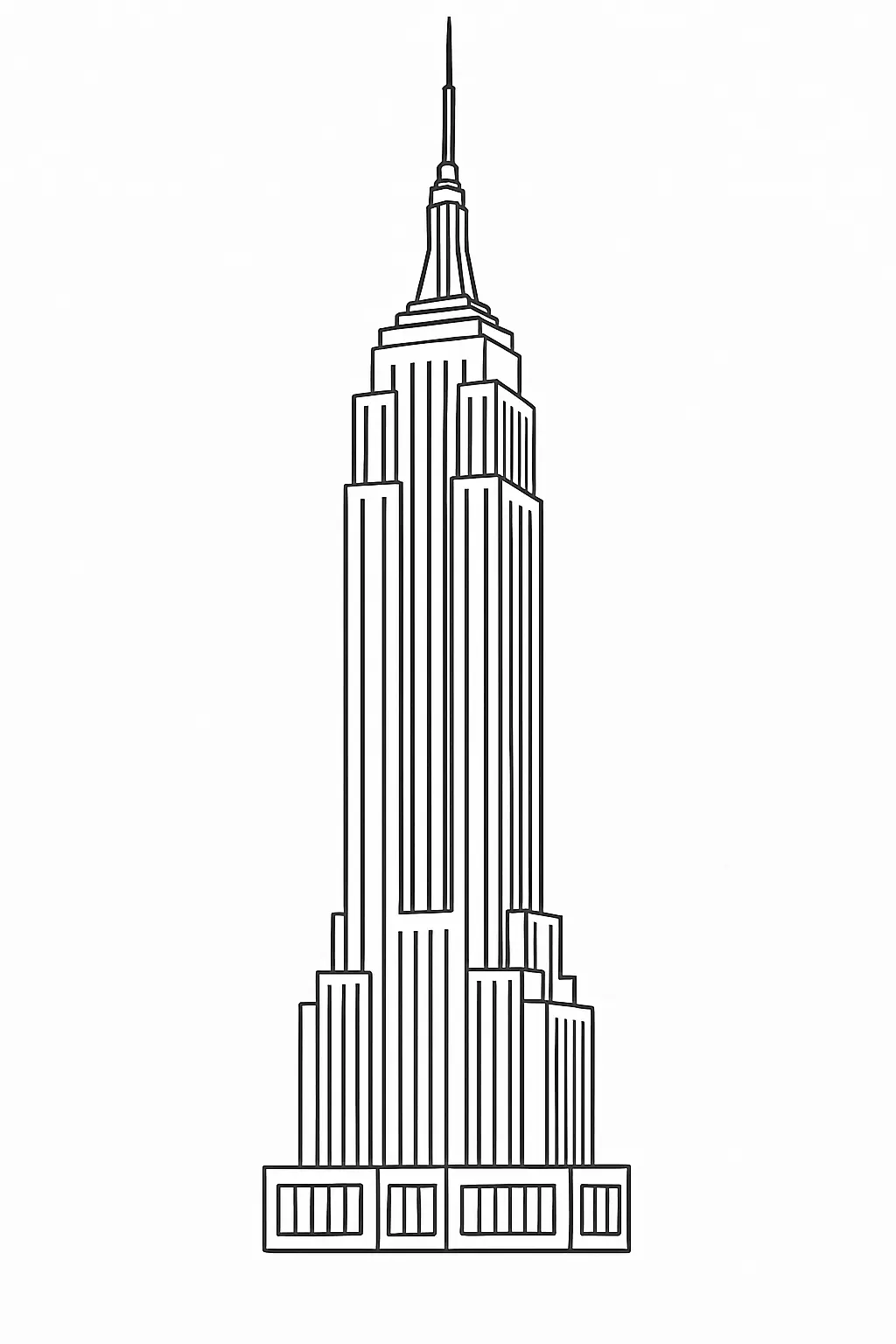 Empire State Building Coloring Page – Free Download