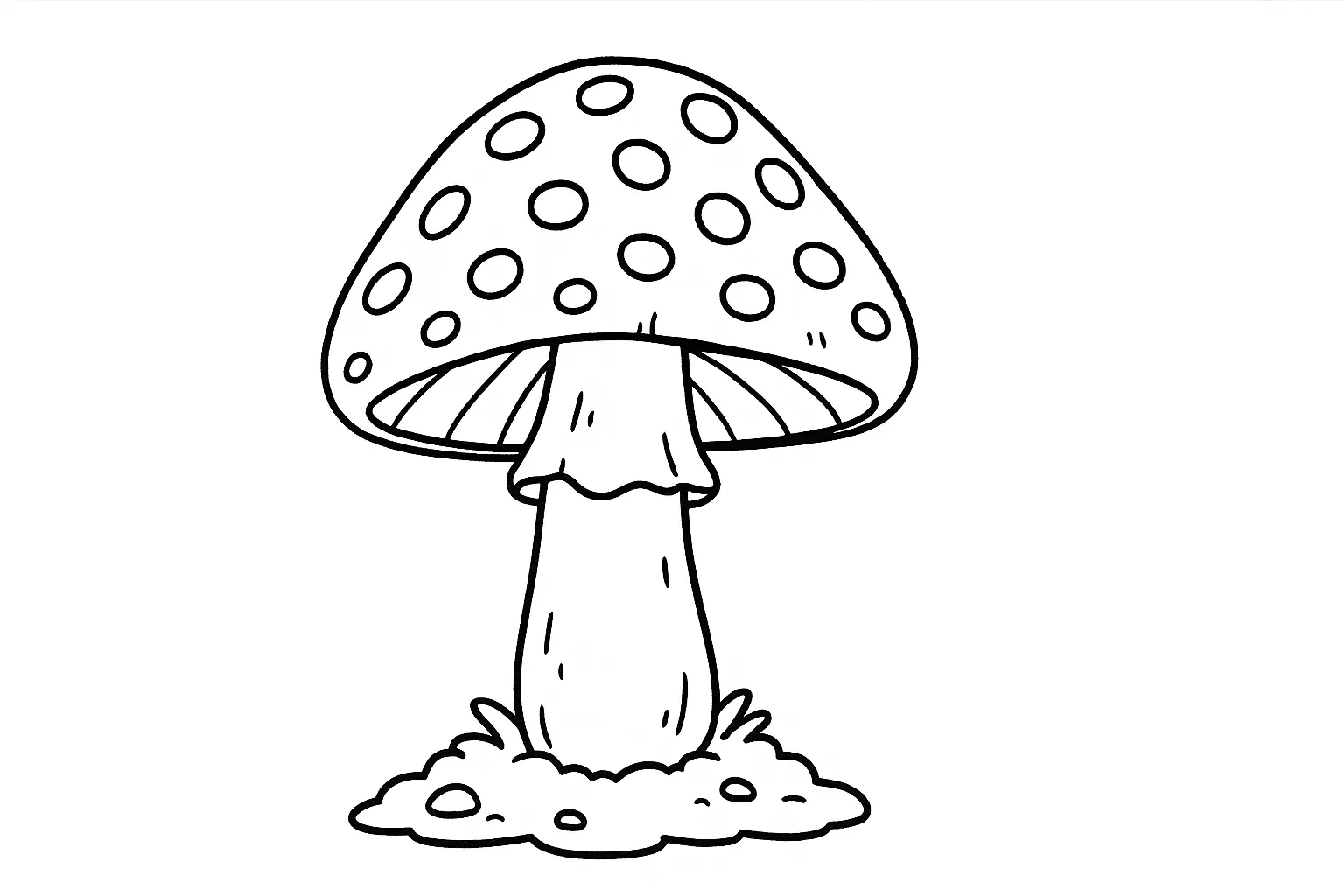 Fly Agaric Coloring Page – Free Template for Kids