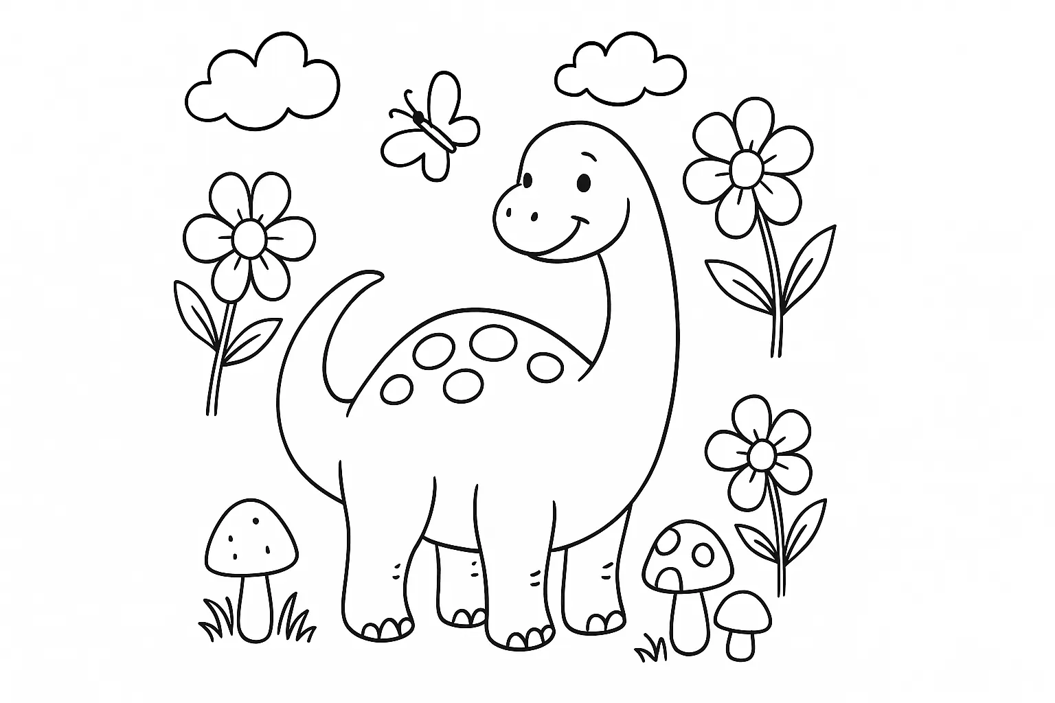 Free Dinosaur Coloring Page to Print for You