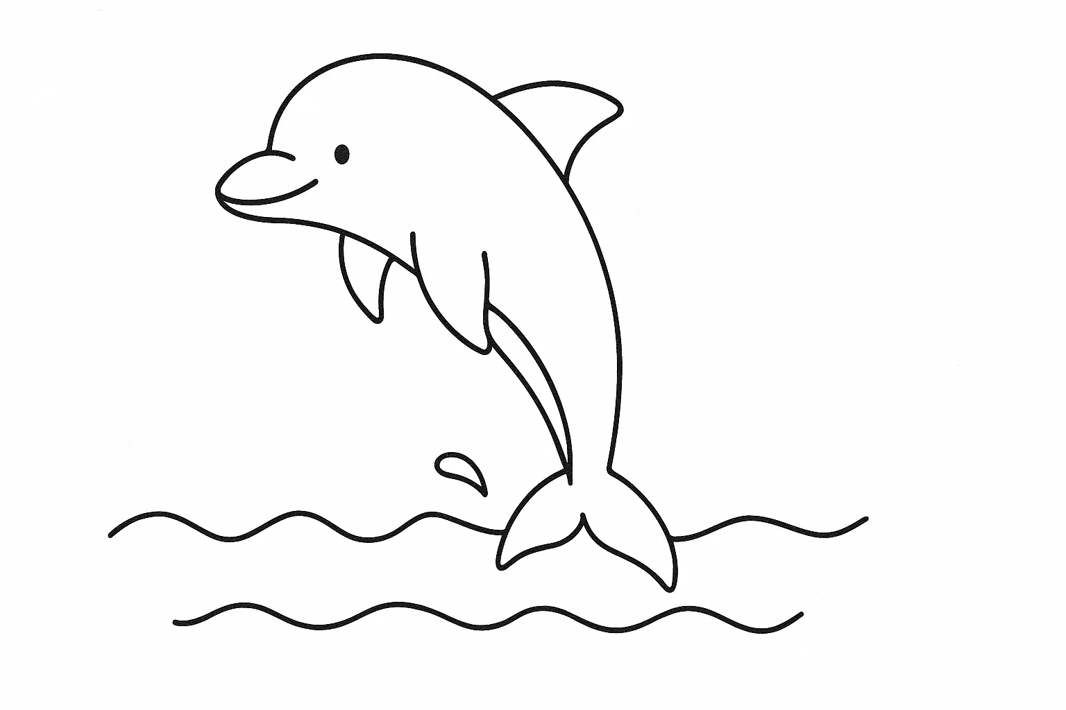 Free Dolphin Coloring Page for Kids to Print
