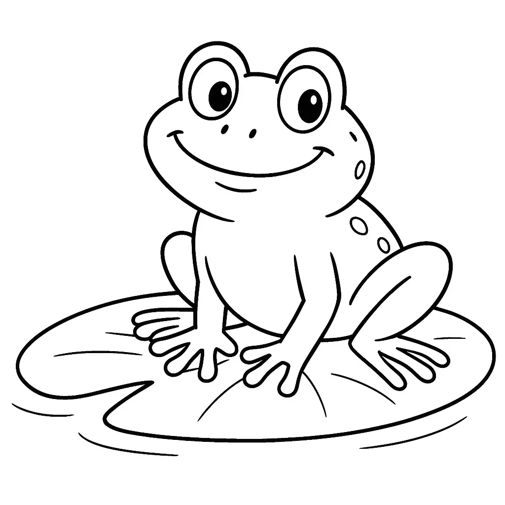 Free Frog Coloring Page: PDF for Kids