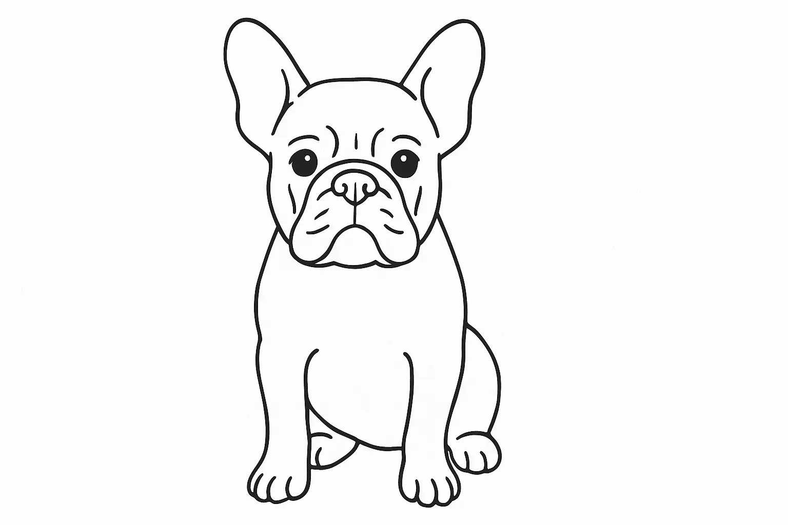 French Bulldog Coloring Page: Easy to Print