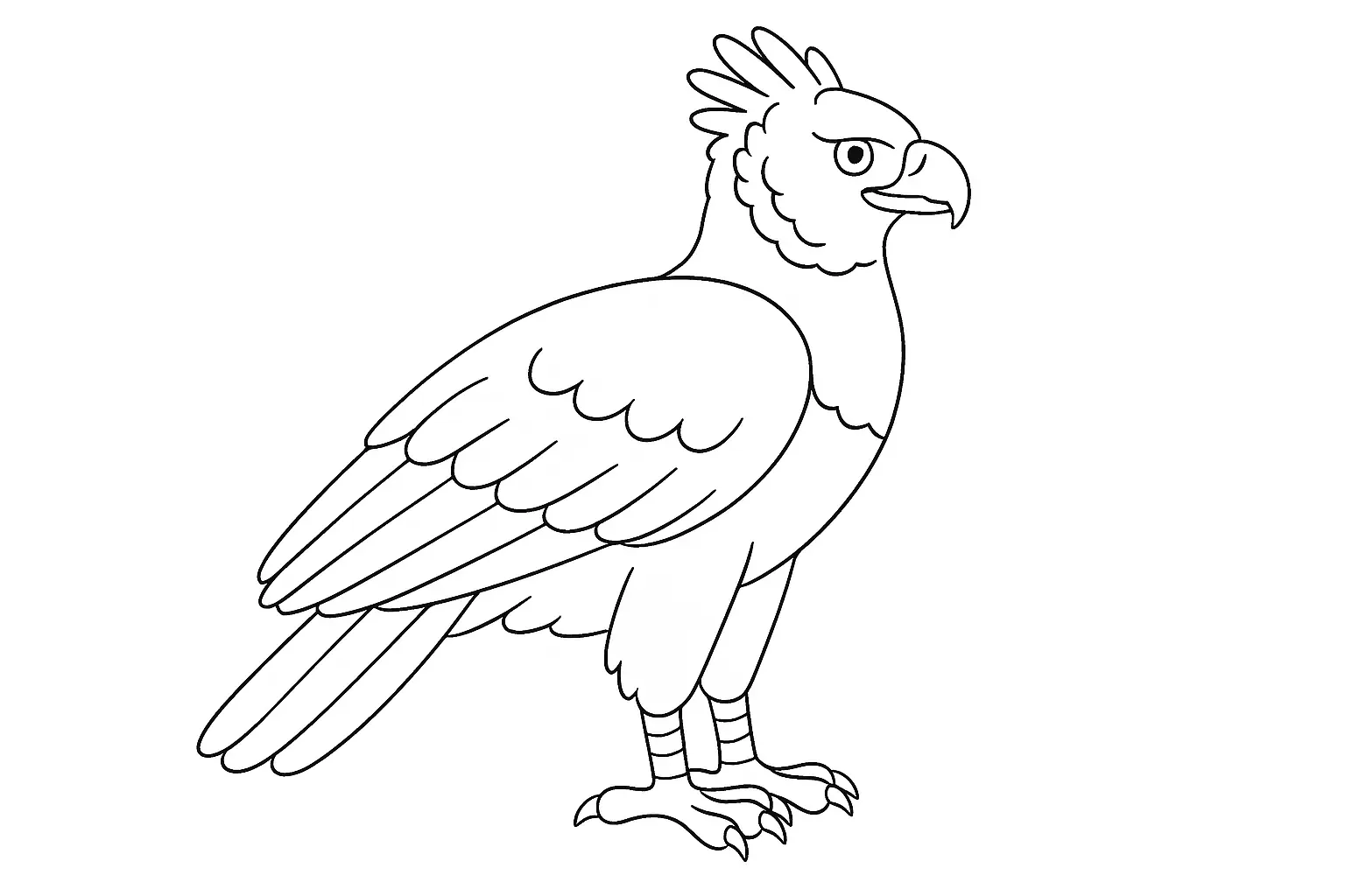 Harpy Eagle Coloring Page – Free Template for Kids