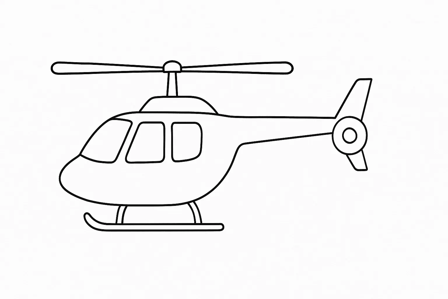 Helicopter Coloring Page – Free Template for Kids