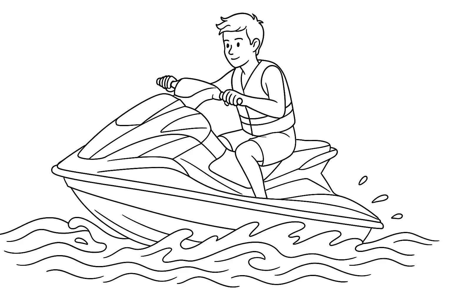 Jet Ski Rider on the Water