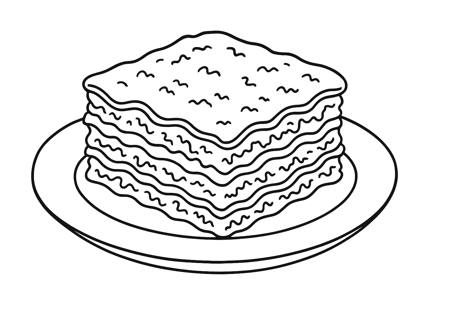 Lasagna Coloring Page – Free DIN-A4 PDF Template