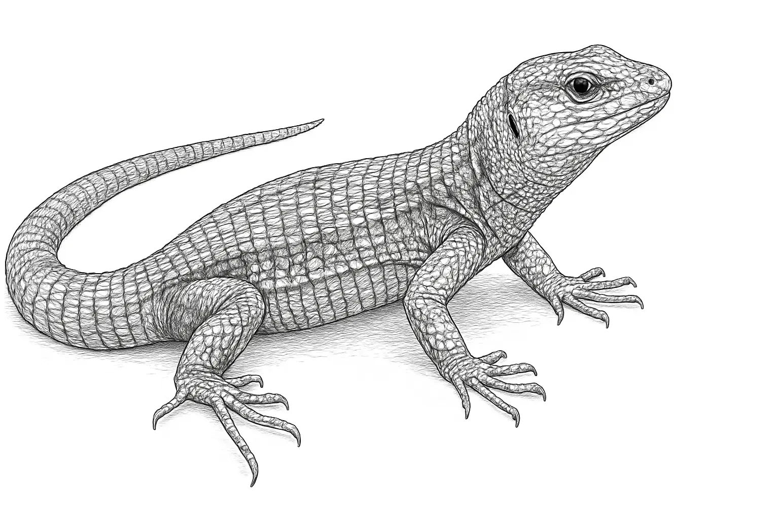 Lizard Coloring Page – Free PDF to Customize
