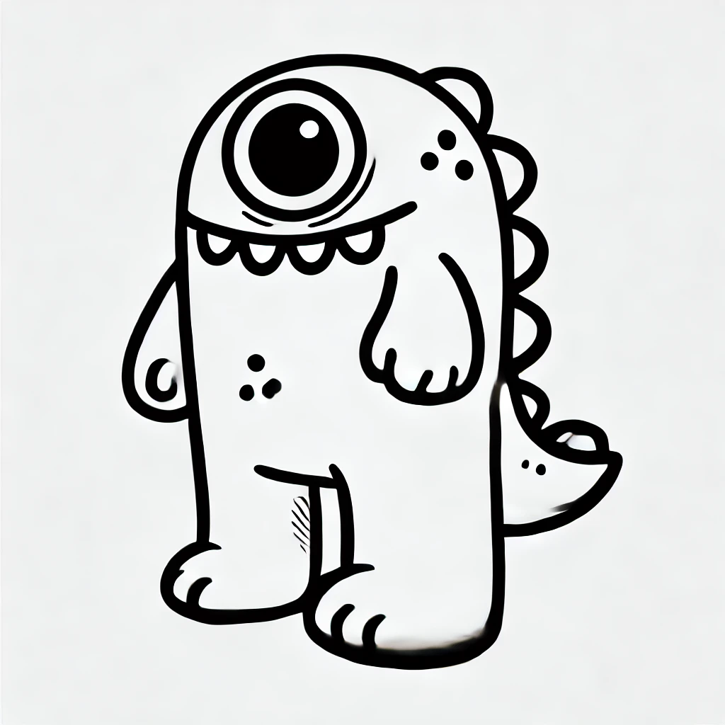 Monster for creative coloring fun