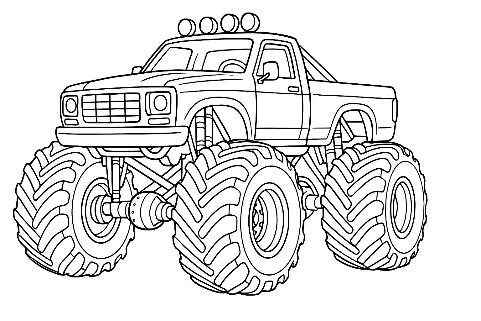 Monster Truck Coloring Page for Kids