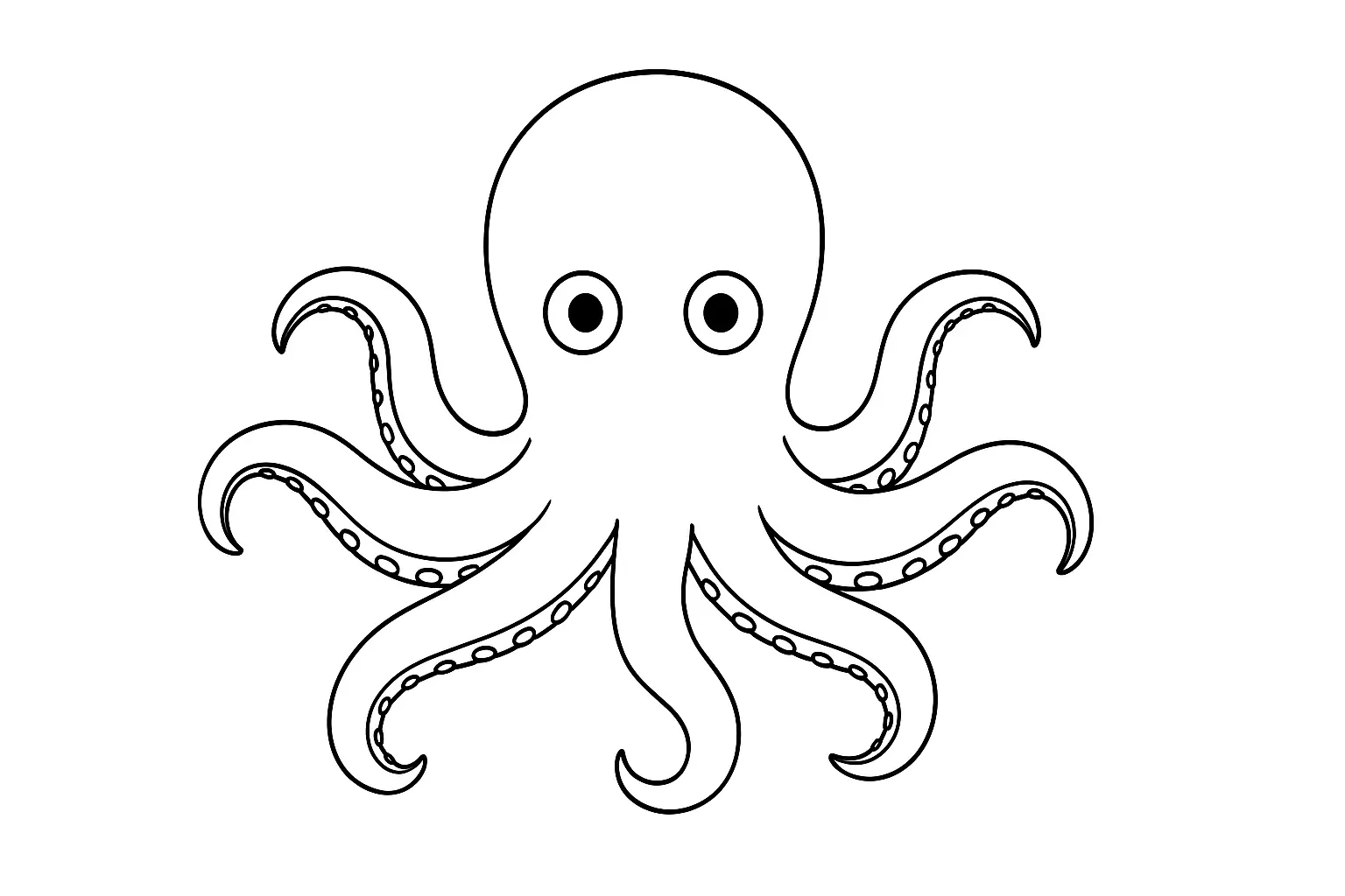Octopus Coloring Page – Free PDF to Download