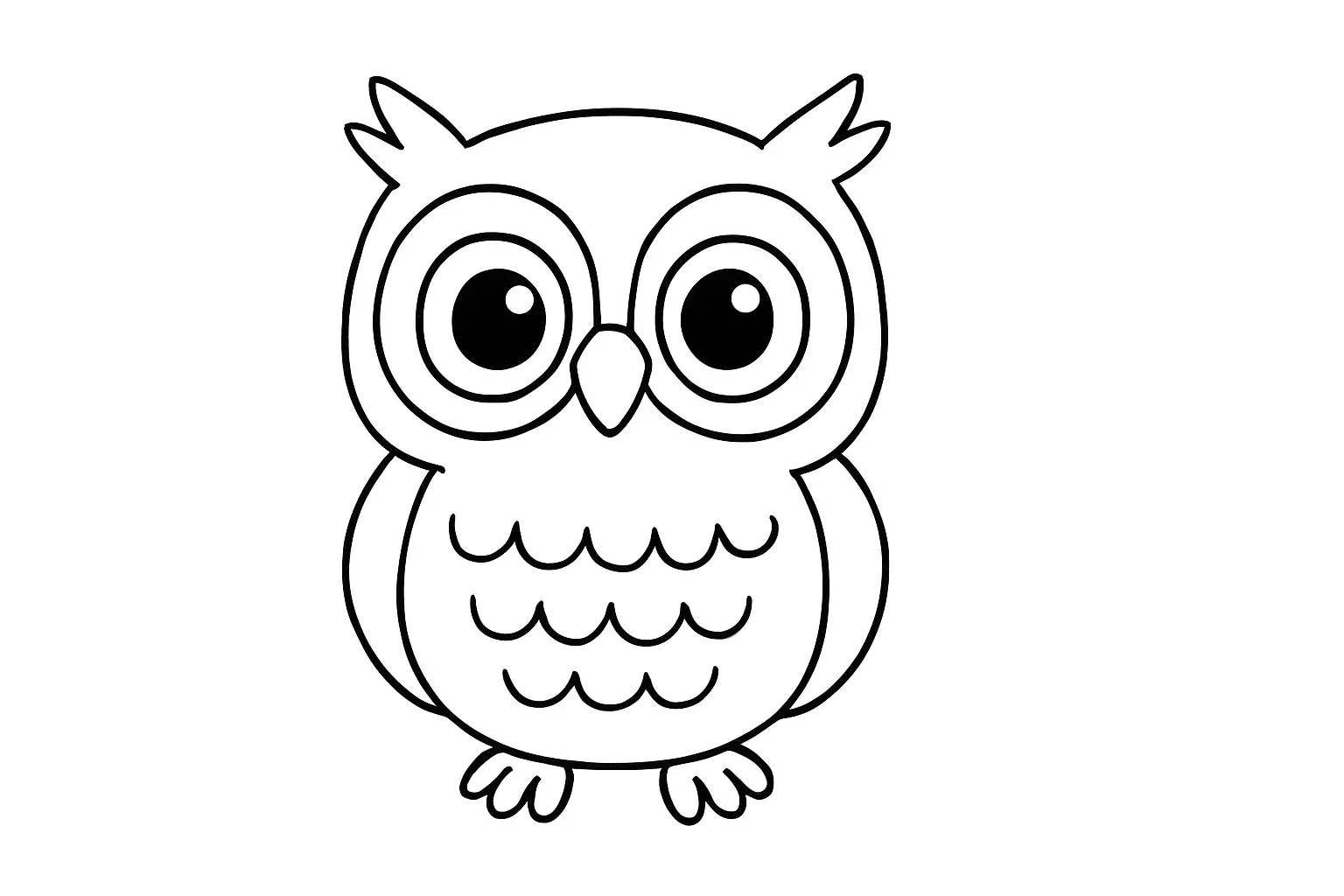 Owl Coloring Page for Kids – Free PDF Download