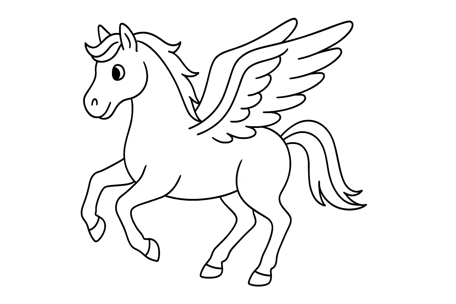 Pegasus Coloring Page – Free A4 Template to Download