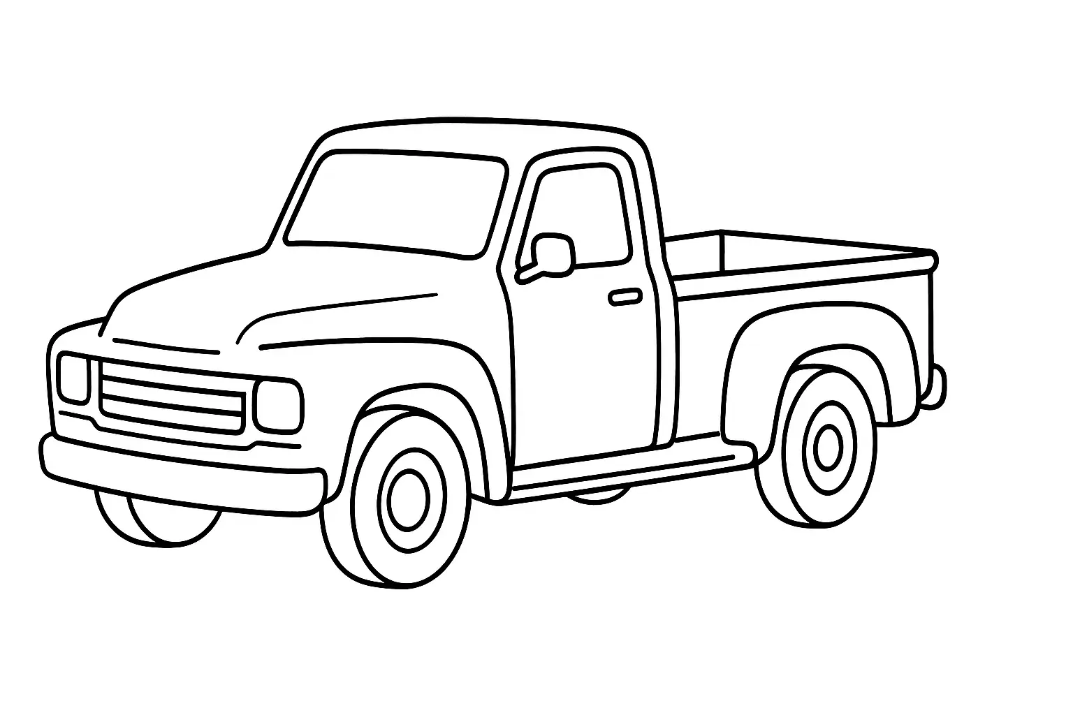 Pickup Coloring Page: Free Printable for Kids