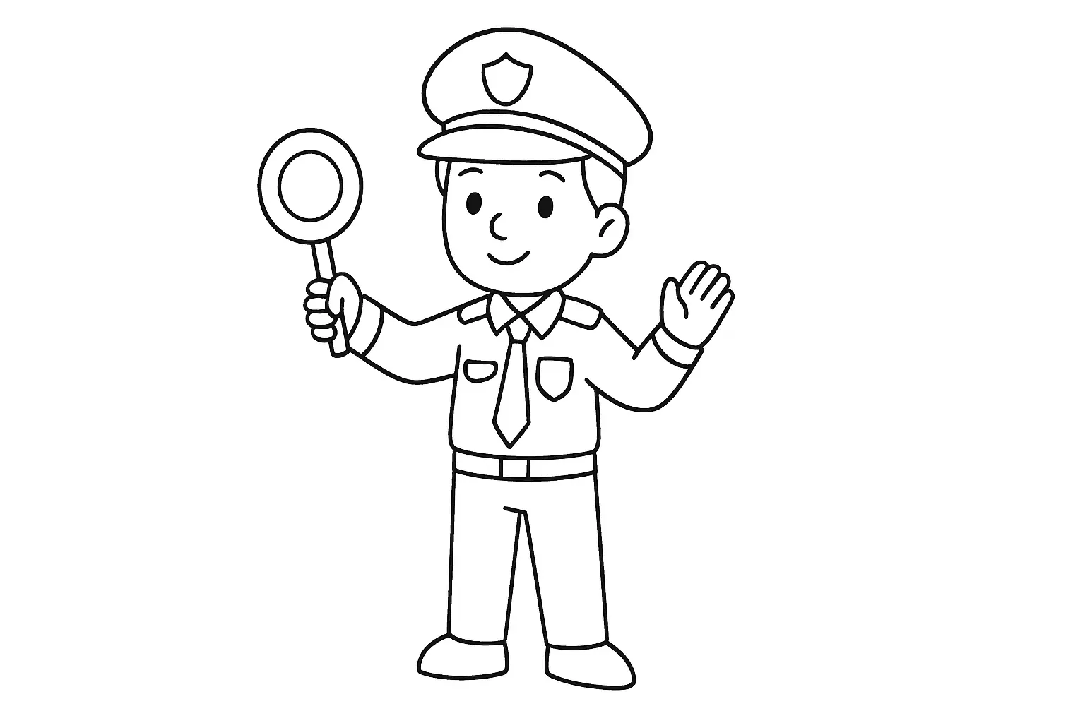 Police Officer Directing Traffic