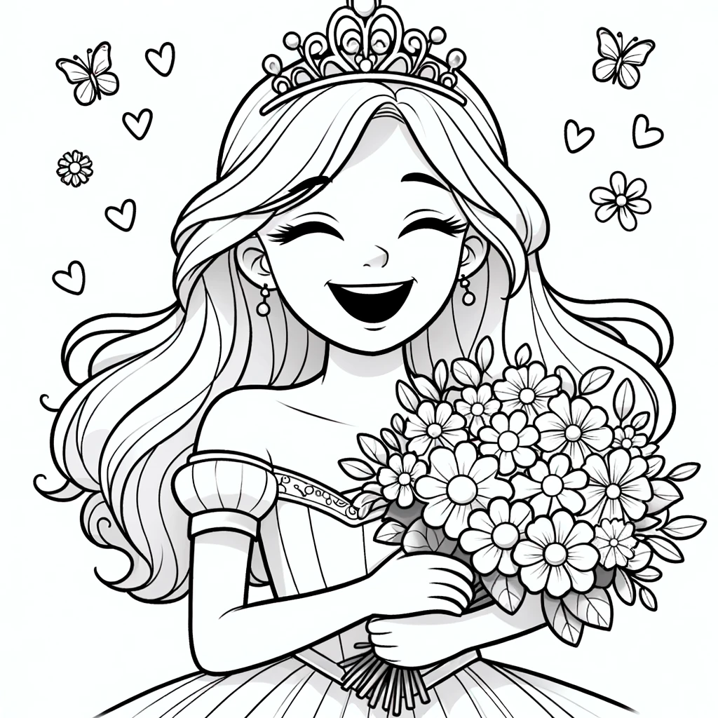 Princess with Bouquet – Simple & Beautiful