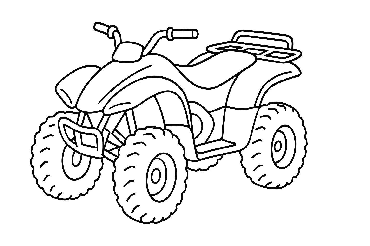 Quad Coloring Page – Easy Template for Kids (A4)