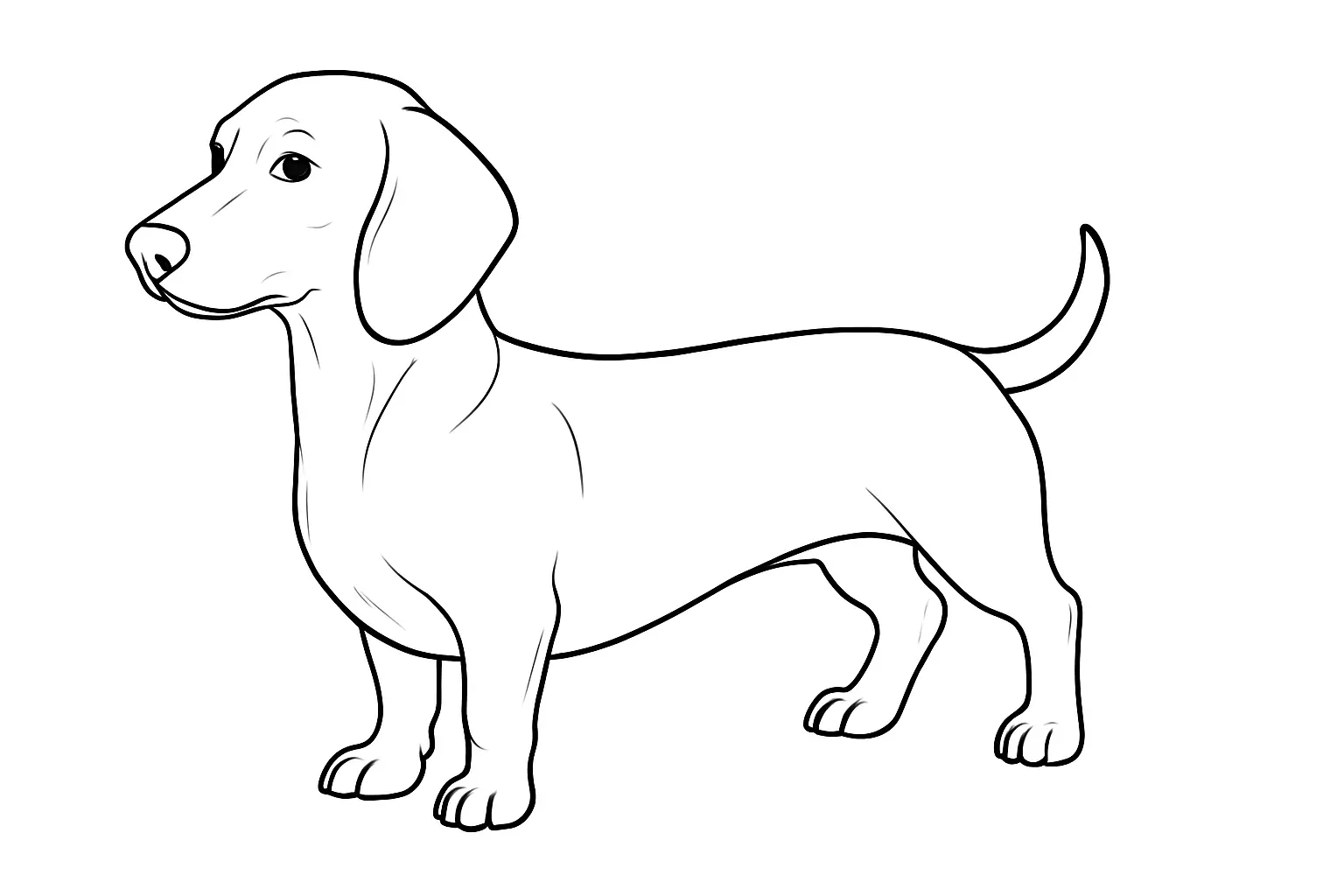 Simple Dachshund for Printing