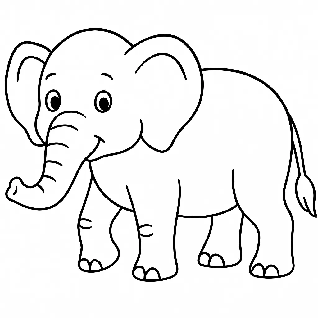 Simple Elephant for Young Children