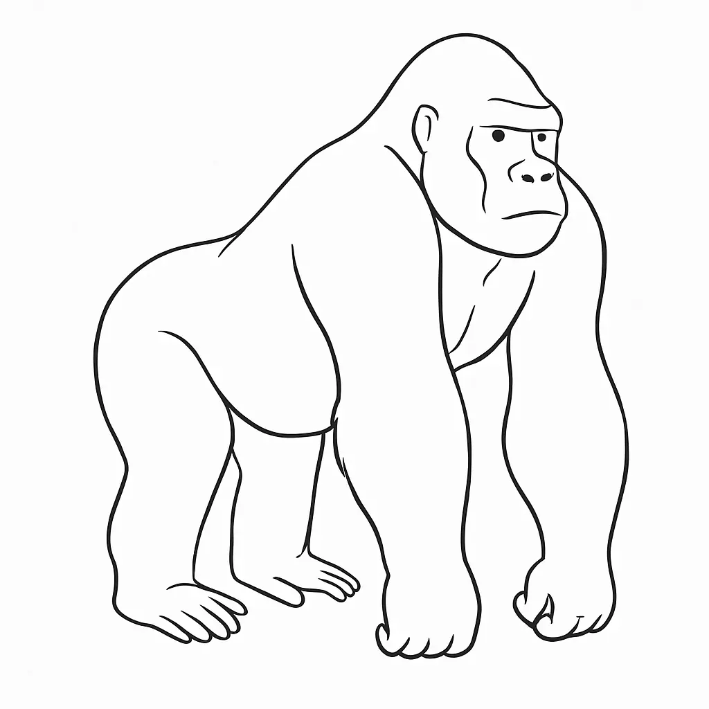 Simple Gorilla for Kids