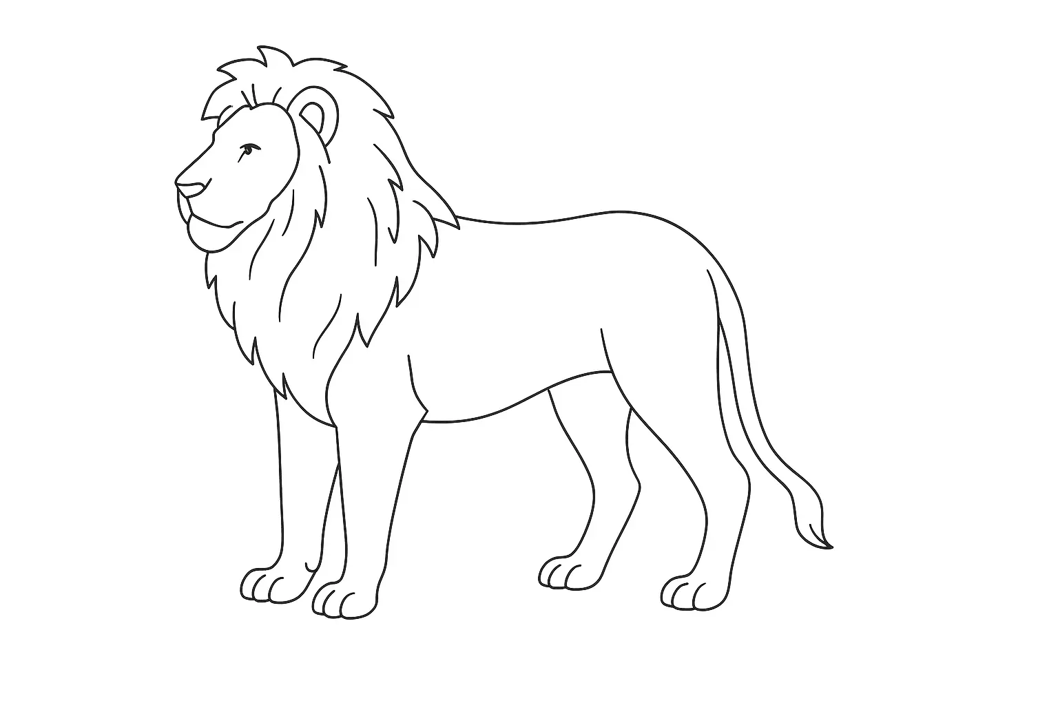 Simple Lion for Kids