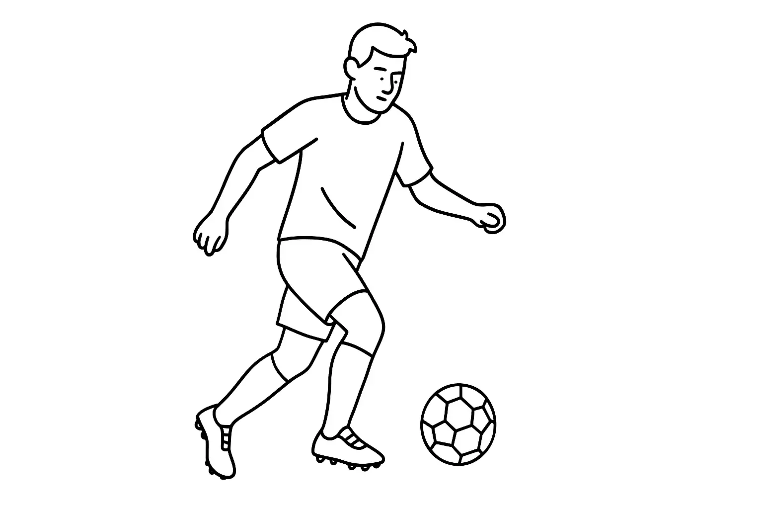 Soccer Player Coloring Page – Free Download