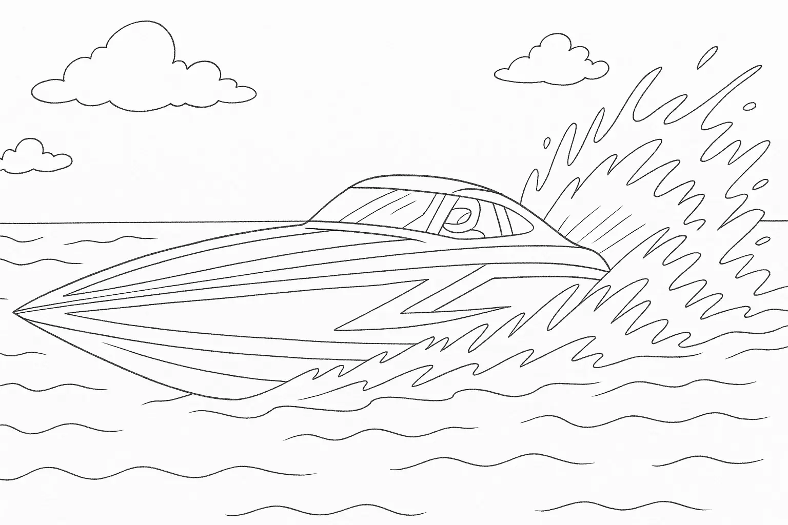 Speedboat at Full Speed