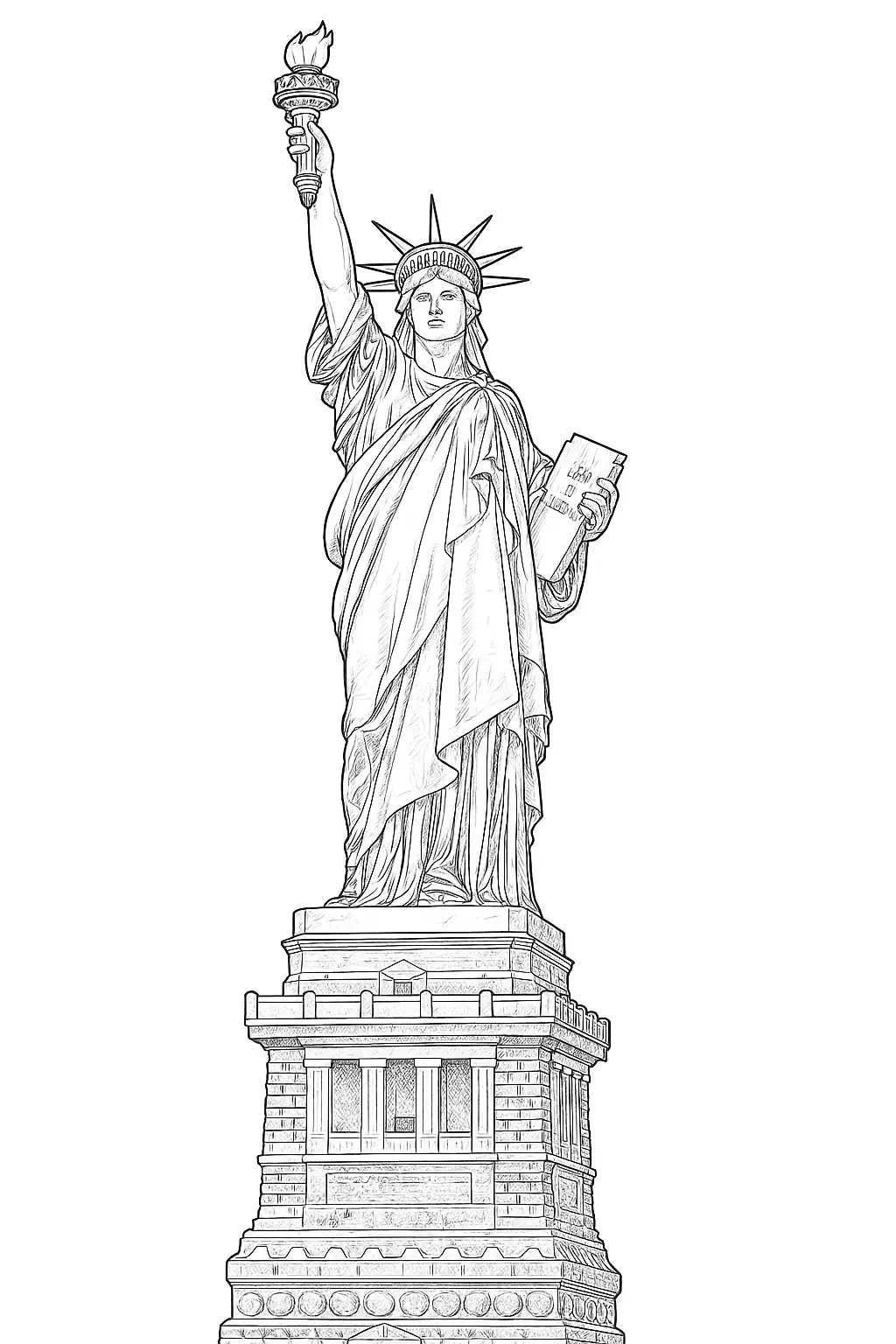 Statue of Liberty Coloring Page for Kids