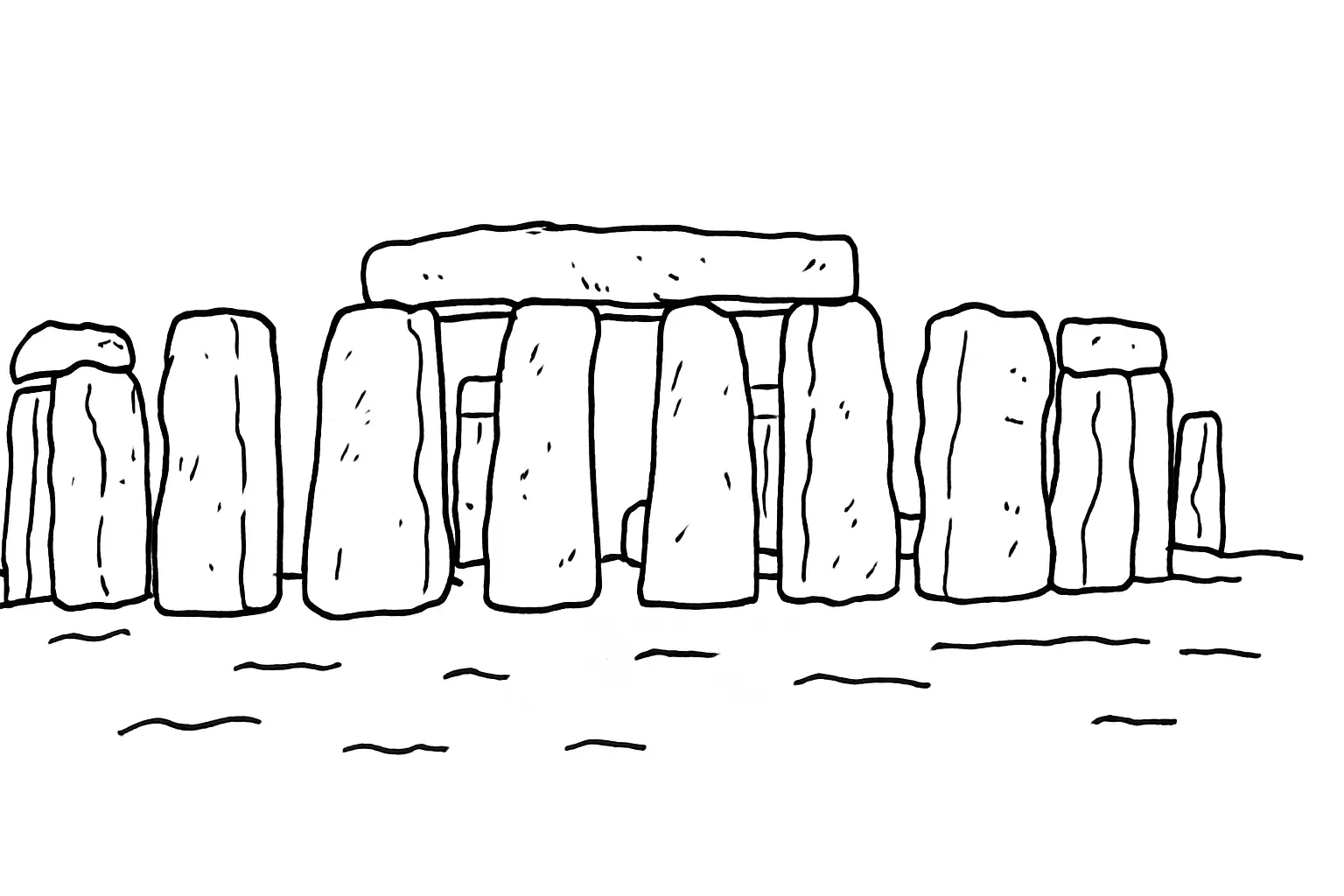 Stonehenge Coloring Page – Easy Printable Template